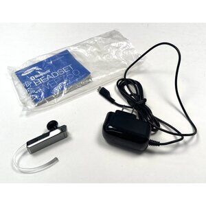 SAMSUNG Wireless Bluetooth Ergonomic HEADSET WEP750 w/ Charger Manual EUC